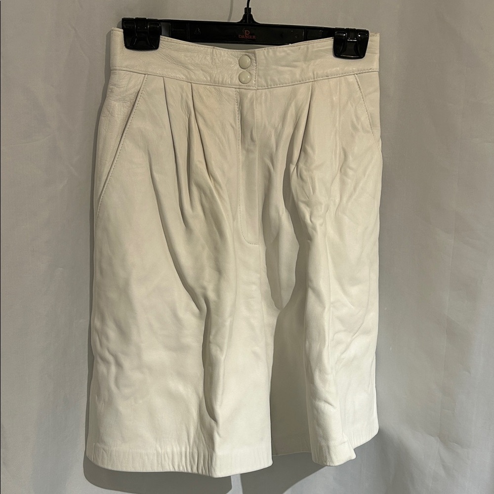 Danier Women's White Leather Shorts